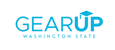 Image of Blue Monochrome Logo for Washington State GEAR UP 