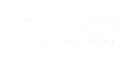 Image of White Monochrome Logo for Washington State GEAR UP 